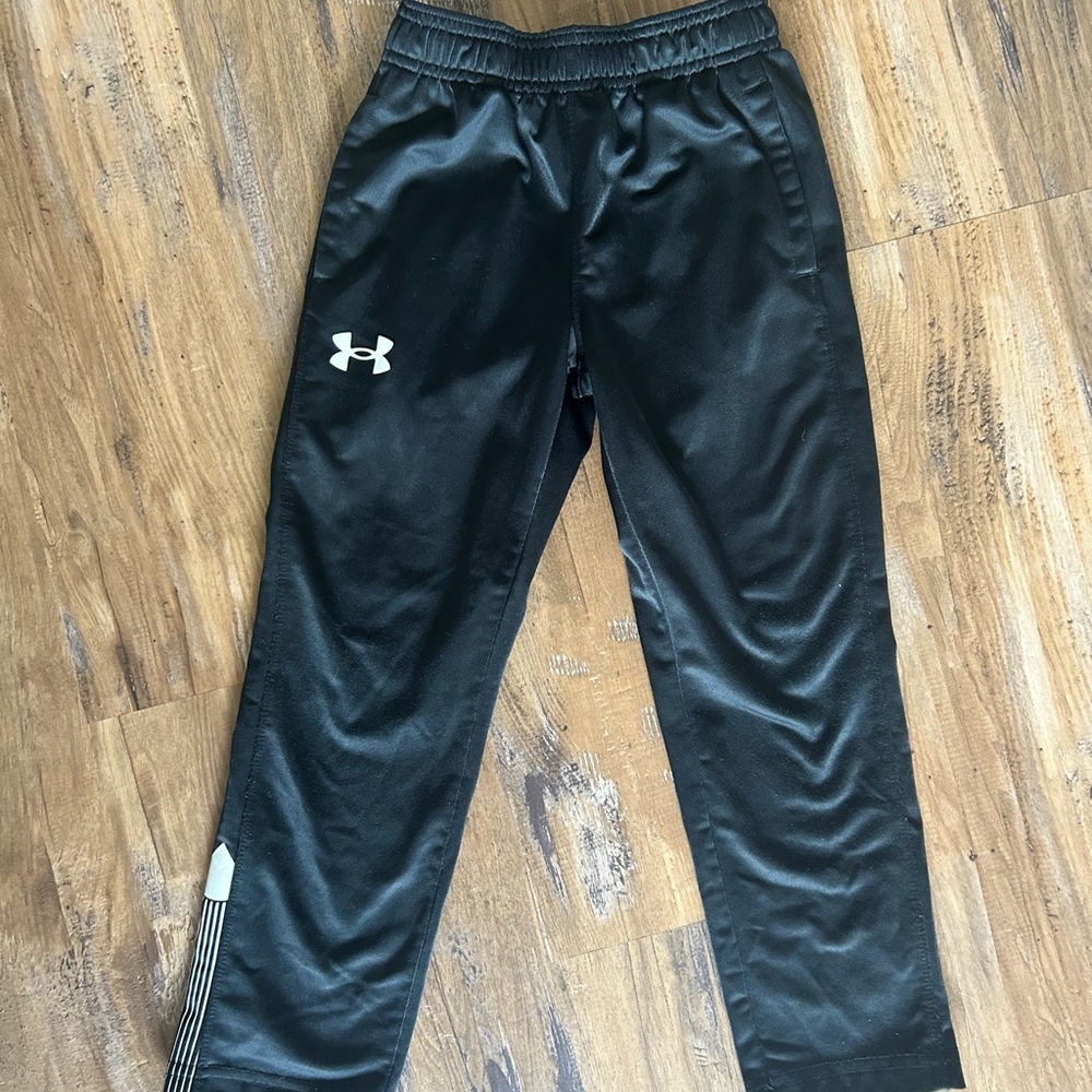 Under Armour Black Kids' Training Joggers with White Logo